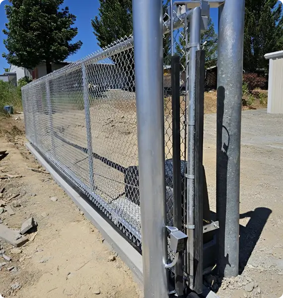 a still fence and polls